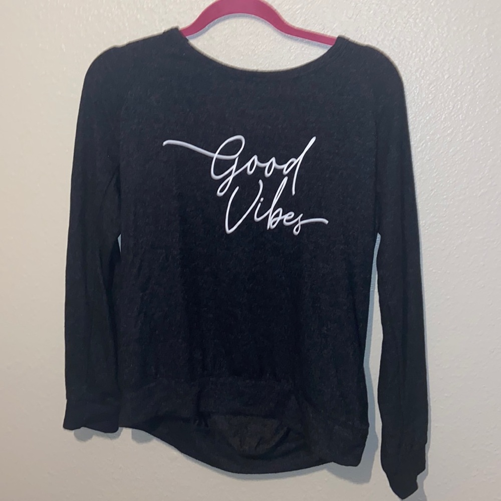 Black long sleeve Good Times shirt. Brand: Buffalo David Bitton. Size: Medium